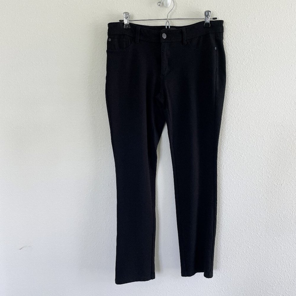 Harve Benard Pants Womens Size 4 Black Stretch Zip Button Skinny Casual